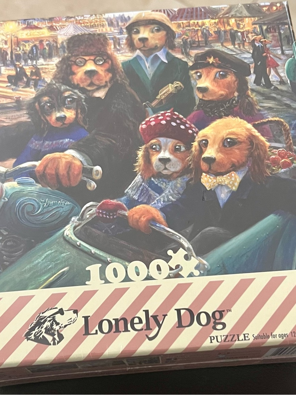 Lonely Dog 1000-Piece Puzzle - Multicolor Dogs Illustration